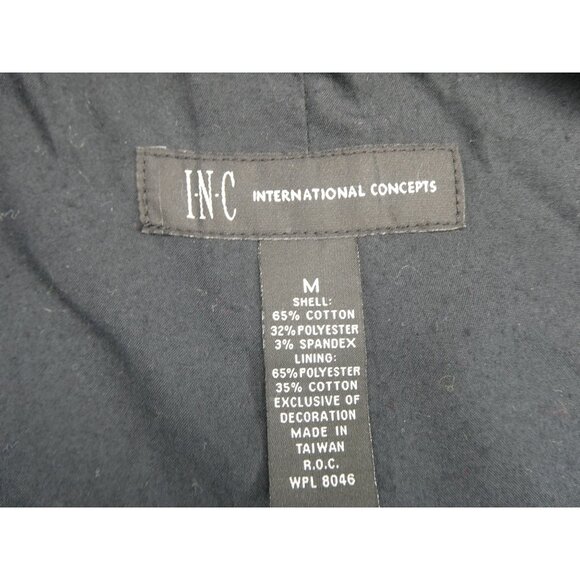 INC International Concepts‎ Black Gold Leather Jacket Women's M - Picture 5 of 5